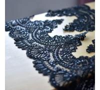 Nappe décorative en dentelle avec bordure à paillettes, 3/6 mètres, pour coiffure, robe de mariée, DIY