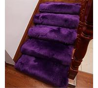 ZXGGASG Cartaies en Mou, Soyeux intérieur, Coussinets Tapis d'escaliers d'auto-adhésifs, des couvertures de Protection d'escalier sans Glissement Violet Pouces * 24cm