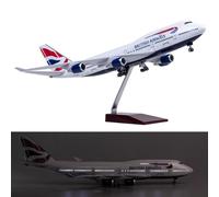 ZXGGASG d'avion Concorde Air France Avion Britannique Plane Modèle Planification à Jet Collectibles Résine avec Roues Diecast for Collection (1/150 British B747)