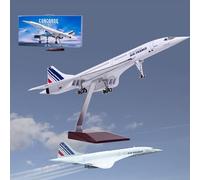 ZXGGASG d'avion Concorde Avion Britannique Plane Modèle Planification à réaction Collectibles Résine avec Roues Diecast for Collection (1/125 Air France)