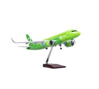 ZXGGASG Diecast Airplane Toys 1/80 Échelle pour Sibérie S7 A320 avec Roues Modèle d'avions de résine moulé