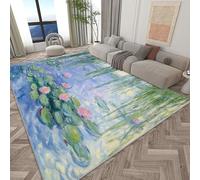 ZXGGASG Eau Verte lys pod Huile Peinture Tapis de Salon 140x200 cm