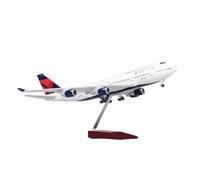 ZXGGASG Échelle Airplane Diecast Scale 747 Delta Lignes Modèle Die-Casting Machine Souvenir Décoration Aircraft Affichage Bureau collecté pour la Collecte l'affichage (Pas de lumière)