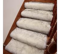 ZXGGASG Routes Peluche hirsute sans Glissement marches en Bois, Coureurs intérieurs Moelleux, d'escalier lavables Auto-adhésifs, des Tapis de Pointe pour la sécurité