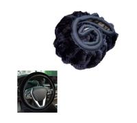 ZXHHXEB Housse de Volant en Peluche Douce Antidérapante, pour BMW 1 Series (F70) 2024-2025 Couvre Volant Confortable et Chaud pour Automne et Hiver,Black