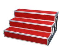 ZXHKZDX 1/2/3/4 Niveaux Estrade Chorale pour École Église Droite Photo Concert Mariage, Antidérapant Métal Debout Escalier pour Chorales, Détachable Plateforme De Scène(Blanket+Barrier,3 Tiers)