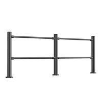 ZXHKZDX Supermarché Métal Sens Unique Import Export Portails, Comptoir De Caisse À Ressort Portail De Sécurité Pivotant, Petit Fermeture Automatique Portes D'accès Piétons(Black,200X100CMX6.3CM)