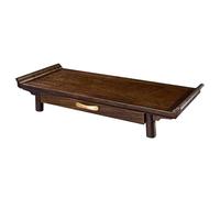 zxhrybh Armoire d'Autel Bouddhiste en Bois Massif avec Tiroirs, Petit Autel avec Plateau Rétractable pour Statue, Table de Méditation et Décoration Feng Shui(Brown,18.8in/48cm)
