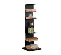 zxhrybh Bibliothèque en Métal, Eangement Livre de Type Plancher Multicouche, Bibliotheque Livre de Rangement en Fer, pour Salon, Bureau à Domicile, Etude(Black,40.9in/104cm)