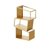 zxhrybh Bibliothèque, Etagere Livre sur Pied, Rangement Livre Modernes Peu Encombrantes, Bibliotheque Livre au Sol avec Rangement, pour Chambre à Coucher, Salon, Bureau à Domicile(Gold,35.4in/90cm)