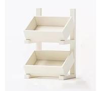zxhrybh Bibliotheque Etroite, Etagere Livre à 2/3 Niveaux avec Etagère de Rangement, Petites Etagère Livre, Bibliothèque de Rangement Polyvalente, pour Salon, Bureau, Salle de Bain(White,22in/56cm)