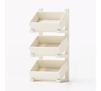 zxhrybh Bibliotheque Etroite, Etagere Livre à 2/3 Niveaux avec Etagère de Rangement, Petites Etagère Livre, Bibliothèque de Rangement Polyvalente, pour Salon, Bureau, Salle de Bain(White,29.9in/76cm)