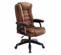 zxhrybh Chaise de Bureau Ergonomique, en Cuir Synthétique Fauteuil de Bureau, avec Support Lombaire Pivotant et Réglable, pour Etudes, Travail et Fonctions Exécutives(Brown)
