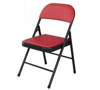 zxhrybh Chaise Pliante, Chaises Pliantes en Métal Bon Marché, Chaise Pliante Salle a Manger, pour la Maison, la Salle à Manger, Le Bureau, Plusieurs Couleurs(Black+Red)