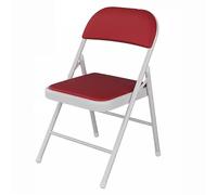 zxhrybh Chaise Pliante, Chaises Pliantes en Métal Bon Marché, Chaise Pliante Salle a Manger, pour la Maison, la Salle à Manger, Le Bureau, Plusieurs Couleurs(White+Red)