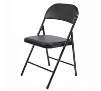 zxhrybh Chaise Pliante pour Petits Espaces, Chaises Pliantes Interieures Rembourrée, Chaise Pliable avec Cadre en Métal, Chaise Confortable(Black)