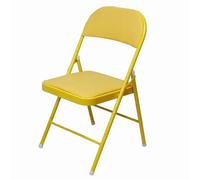 zxhrybh Chaise Pliante pour Petits Espaces, Chaises Pliantes Interieures Rembourrée, Chaise Pliable avec Cadre en Métal, Chaise Confortable(Yellow)