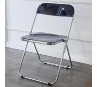 zxhrybh Chaise Pliante Transparent Moderne, Chaise Pliante Salle a Manger, Siège de Salon pour la Maison, Le Salon, à L'intérieur et à L'extérieur(Black)