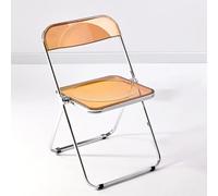 zxhrybh Chaise Pliante Transparent Moderne, Chaise Pliante Salle a Manger, Siège de Salon pour la Maison, Le Salon, à L'intérieur et à L'extérieur(Orange)