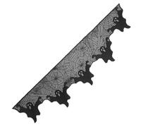 zxhrybh Chemin de Table en Dentelle Noire, Motif Toile D'araignée, pour Cheminée d'halloween, pour Maison, Fêtes, Portes, Fenêtres et Décorations de Vacances