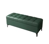 zxhrybh Coffre de Rangement à Coucher, Pouf Rangement Rembourré, Banc D'entrée, Salon, pour Salon/Salle à Manger/Hall D'entrée(Dark Green,59in/150cm)