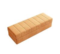 zxhrybh Coffre de Rangement, Bancs de Rangement pour Chambre à Coucher, Pouf Rangement avec Rangement, Coffres de Rangement pour Chambre à Coucher, Salon, Couloir D'entrée(Amber Yellow,59in/150cm)