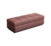 zxhrybh Coffre de Rangement pour Coucher, Pouf Rangement Rectangulaire, Banc D'entrée Rembourré avec Couvercle, Pouf Coffre pour Chaussures, Salon, pour Chambre à Coucher(Pink,59in/150cm)