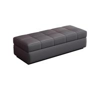 zxhrybh Coffre de Rangement pour Coucher, Pouf Rangement Rectangulaire, Banc D'entrée Rembourré avec Couvercle, Pouf Coffre pour Chaussures, Salon, pour Chambre à Coucher(Dark Gray,59in/150cm)