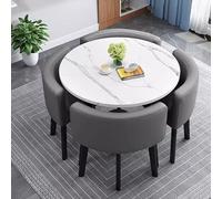 zxhrybh Combinaison Table et Chaise de Négociation, Table Ronde de Loisirs de Réception, Tables de Réception, Chaises de Magasin de thé au Lait Commercial et de Desserts(L)