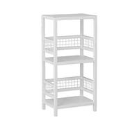 zxhrybh Etagere Livre d'angle, Bibliothèque Haute et Etroite, Bibliotheque de Rangement, Rangement Livre Ouverte, pour Petits Espaces, Salon, Salle de Bain(White,27.5in/70cm)