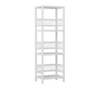 zxhrybh Etagere Livre d'angle, Bibliothèque Haute et Etroite, Bibliotheque de Rangement, Rangement Livre Ouverte, pour Petits Espaces, Salon, Salle de Bain(White,39.3in/100cm)