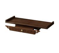 zxhrybh Étagère Murale D'autel de Bouddha, Table de Sanctuaire en Bois avec Tiroir, Table D'autel Guanyin et Dieu de Richesse pour Prière et Méditation à Domicile(15.3in/39cm)