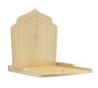 zxhrybh Étagère Murale en Bois pour Autel Bouddhiste avec Éclairage LED, Table d'Offrande en Bambou avec Plateau Extensible pour Méditation à Domicile(Natural,Medium)