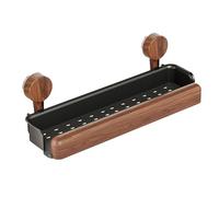zxhrybh Etagere Salle de Bain en Noyer, Etagere Douche Compacte, Rangement à Ventouse pour Cuisine, Installation Facile, pour Salle de Bain et Cuisine