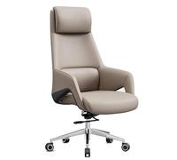 zxhrybh Fauteuil de Bureau Ergonomique en Cuir avec Appui-tête et Soutien Lombaire Réglables, Chaise Bureau Dossier Haut Pivotant pour Le Bureau à Domicile(Gray)