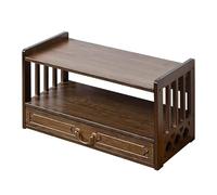 zxhrybh Table d'Autel de Méditation en Bambou avec Tiroirs, Autel Bouddhiste Bas pour Prière, Table de Méditation pour Maison ou Bureau(2layer,16.5in/42cm)