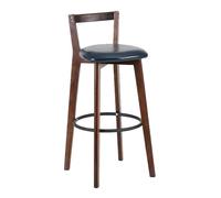 zxhrybh Tabourets de Bar, Chaise de Bar de Cuisine Européens, Dossier Ergonomique, Chaise Bar Haute Rembourrés en Cuir Artificiel, pour Pub/Comptoir/Café(A Dark Blue)