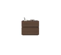 ZXiangguiOU-2025 Table de Nuit Nightstand, Solid Wood Storage Cabinet Sideboard with Two Drawers, Filing for Living Room, Bedroom and Study(Bruin)