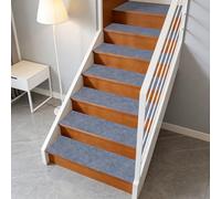 ZXIAOHUI Marchettes D'Escalier 23 x 76 cm avec Dos en TPE, Insonorisantes, Antidérapants et Autocollant, Réutilisable Découper, 5 x Tapis D'Escalier pour Intérieur, Moquette Escalier pour Âgées, A