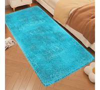 ZXIAOHUI Tapis Chambre Shaggy 100 x 140 cm Dessous Antidérapant, Pelucheux, Super Doux, Moelleux, Ne Perd Pas Ses Poils, Tapis Moelleux Salon, Tapiss Shaggy Doux, pour Le Salon/Chambre, Bleu