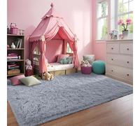 ZXIAOHUI Tapis Moelleux 190 x 280 cm Poils Longs, Super Doux, Antidérapant, Grand Tapis de Salon Poil Long Shaggy Lavable Facile à Entretenir pour Chambre, Bureau, Couloir, Bebe, Gris