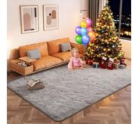 ZXIAOHUI Tapis Salon Shaggy 50 x 75 cm Dessous Antidérapant, Pelucheux, Super Doux, Moelleux, Ne Perd Pas Ses Poils, Tapis Moelleux Salon, Tapiss Shaggy Doux, pour Maison Chambre, Gris