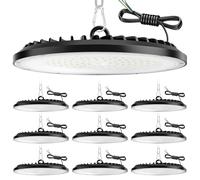 ZXICH 100W UFO LED High Bay Light, 15000LM, 6000K blanc froid UFO LED atelier lumière, IP65 imperméable à l'eau lampe，Convient aux usines, garages et entrepôts (10 Pack,100W)