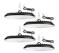 ZXICH 100W UFO LED High Bay Light,15000LM, 6000K blanc froid UFO LED atelier lumière, IP65 imperméable à l'eau lampe，Convient aux usines, garages et entrepôts (4 Pack,100W)