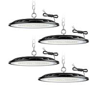 ZXICH 200w UFO LED High Bay Light, Spot intérieur 30000lm, 6000k blanc froid UFO LED atelier lumière, ip65 imperméable à l'eau lampe industrielle usine, garage, entrepôt High Bay light(200W, 4 Pack)