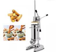 ZXINXIN Machine à Churros Manuelle Professionnelle, Machine à Churros en Acier Inoxydable avec 5 moules, Machine à Beignets aux Fruits Latino-américains pour Restaurants et boulangeries 3L