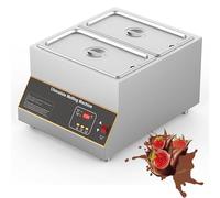 ZXINXIN Pot De Fusion De Chocolat Électrique, Tempéreuse De Chocolat À Commande Numérique, Réservoirs 1/2/4 pour 12L De Chocolat, Chauffe-Plats pour Soupe Au Lait Et Au Fromage 2tank