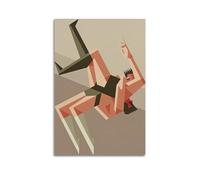 ZXJYMX Poster de sport créatif sur toile - Illustration de lutte - Affiches murales décoratives sur toile - Moderne - Pour chambre à coucher - 50 x 75 cm