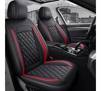 ZXKYLFFF Housses de siège de voiture pour Ford Ecosport 2018-2019 - Le coussin de siège en cuir imperméable à 5 places protège la housse de siège, rouge