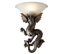 ZXKYZR8 Appliques Murales Éclairage Mystic Dragon Résine Appliques Murales Luminaire Mystic Dragon Rétro Applique Lampe Avec Abat-jour En Verre Pour Couloir Escaliers Chevet Chambre